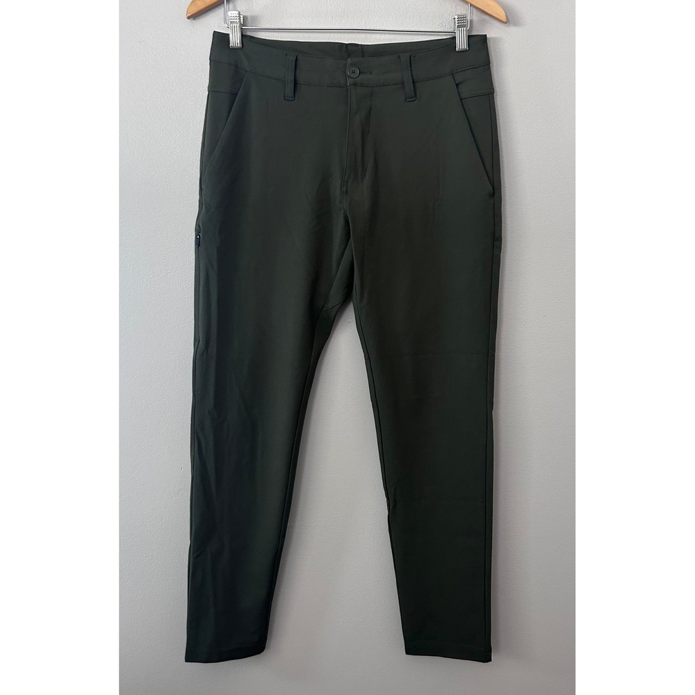BYLT Everyday Pant 2.0 Mens Small Olive Green Slim Fit Stretch Performance Chino